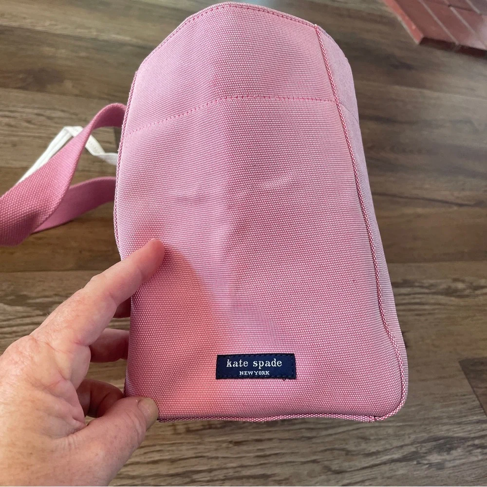 Kate Spade pink canvas baby tote bag